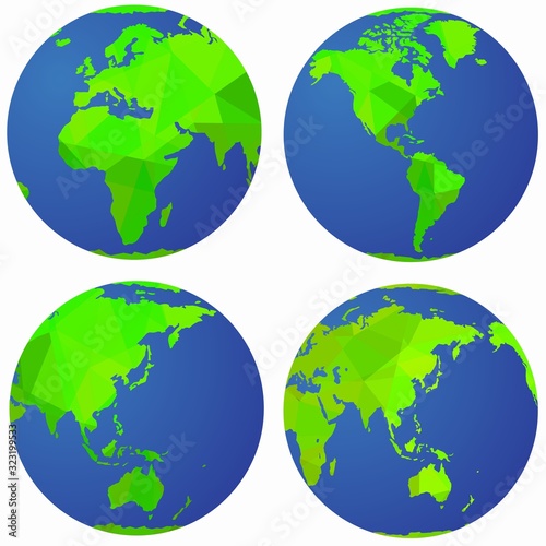 isolated illustration of globe earth  vector drawing