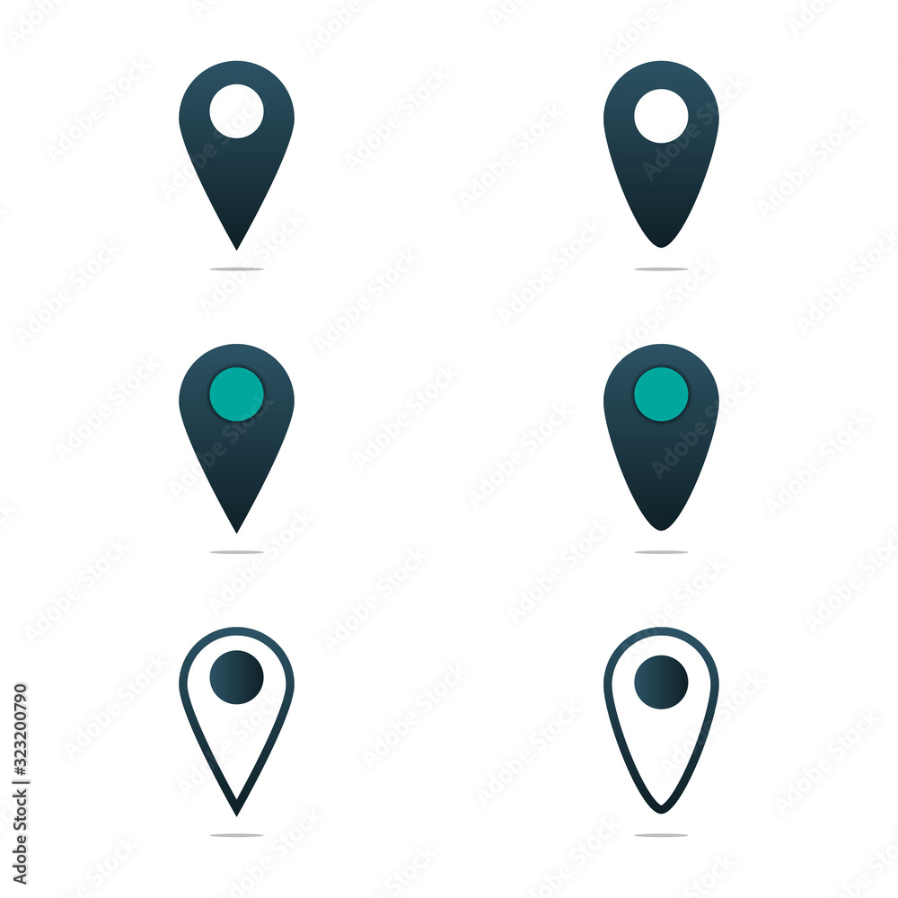 set of pointer gps map and navigation with gradient icon. positioning on the map. Mark GPS icon. location mark on the map set of pointer gps map and navigation with gradient icon. positioning on the map. Mark GPS icon. location mark on the map