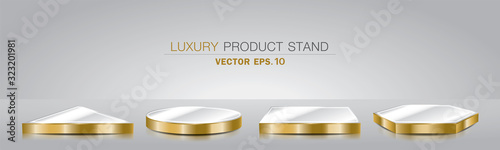 3D illustration vector luxury product stand.