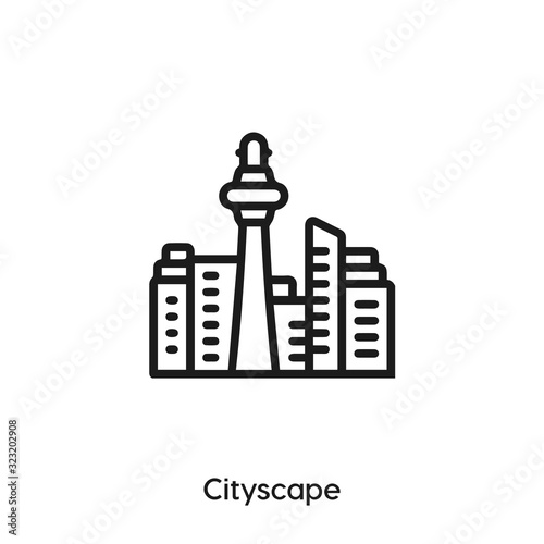 cityscape icon vector sign symbol
