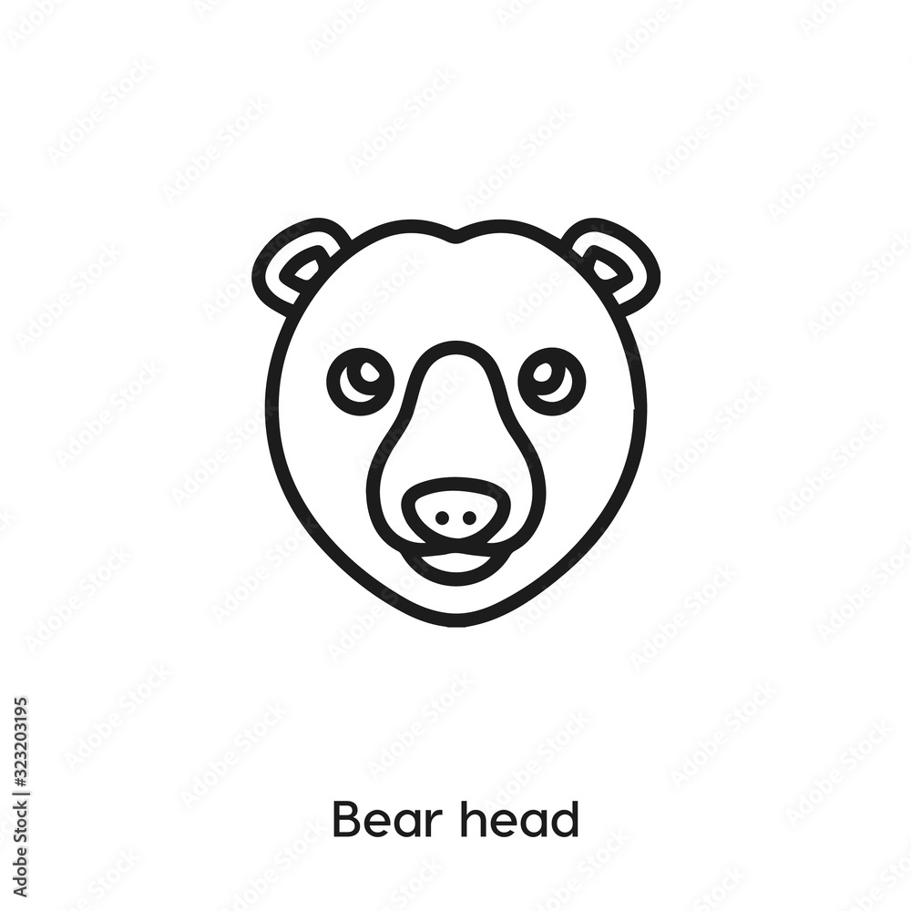 bear head icon vector sign symbol bear head icon vector sign symbol