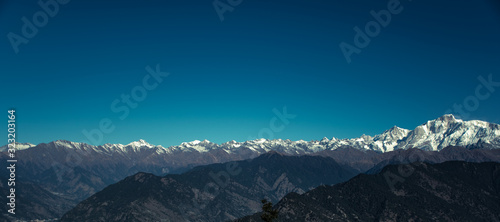 Mountains in winter  Uttarakhand  India