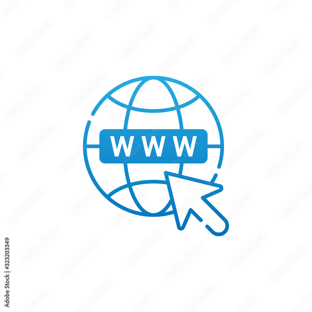 Website Icon Vector Design Illustration Website WWW Icon Website 