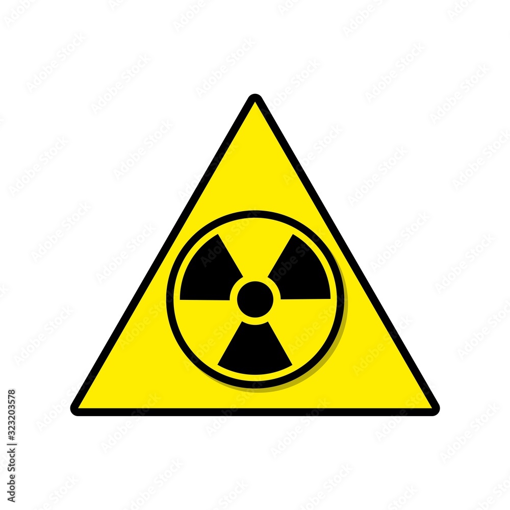 Radiation icon symbol isolated on white background Radiation icon symbol isolated on white background