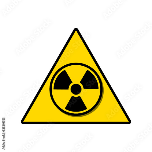 Radiation icon symbol isolated on white background