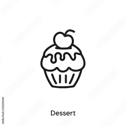 dessert icon vector sign symbol