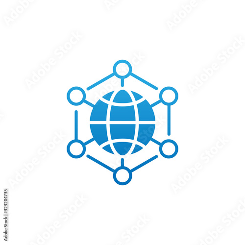 Network icon vector design illustration. Network vector flat icon symbol for website, mobile, graphic elements, logo, app, UI.