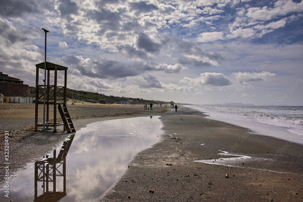 Panorama of the beach of Donoratico Tuscany Italy Panorama of the beach of Donoratico Tuscany Italy