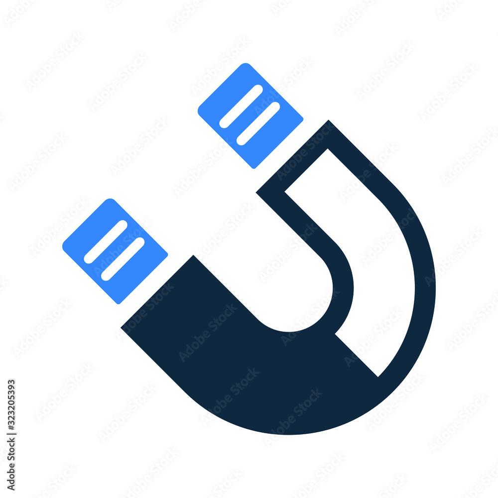 Attraction icon, Magnetic vector, magnet Attraction icon, Magnetic vector, magnet