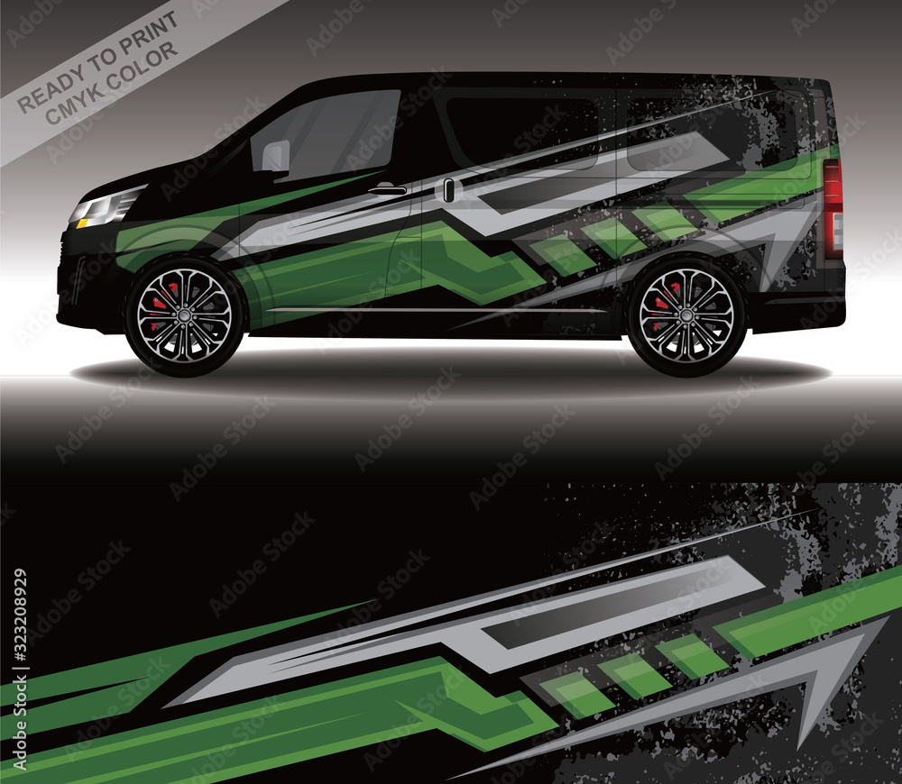 Car wrap decal design vector, custom livery race rally car vehicle sticker and tinting.