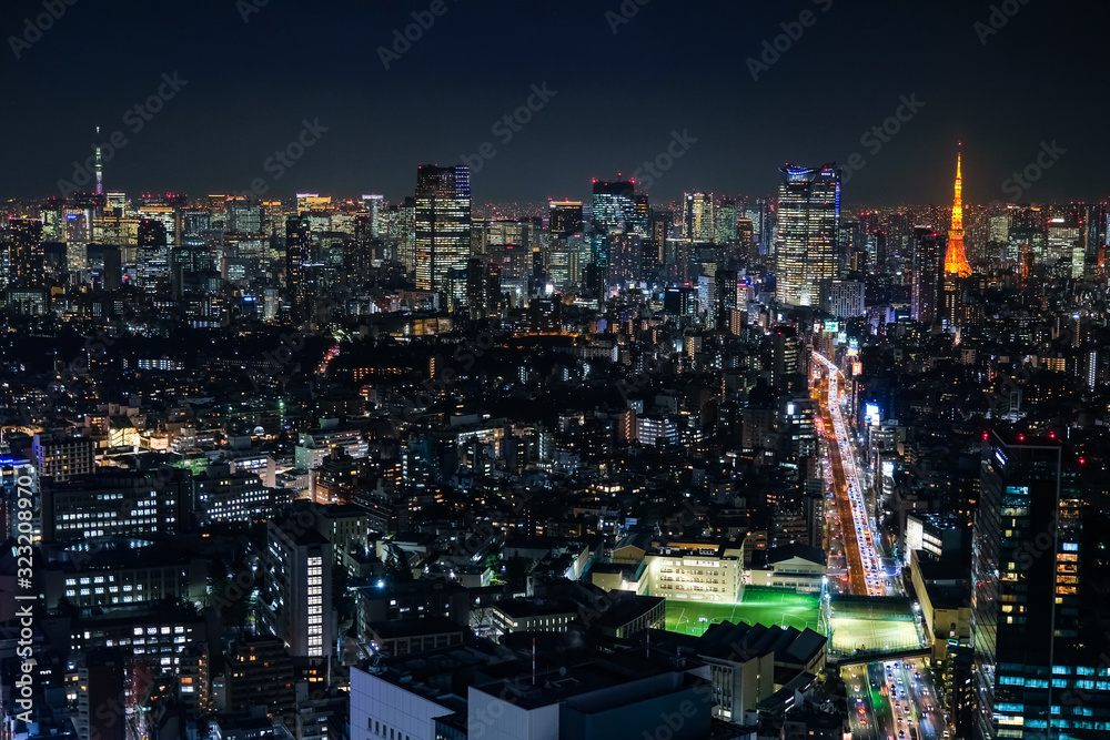 東京 渋谷スクランブルスクエア 展望台からの夜景
