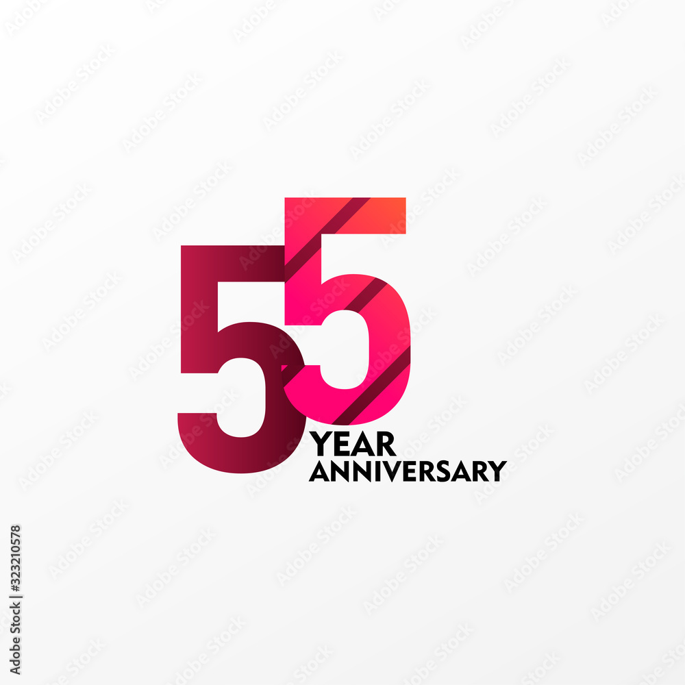 55 Years Anniversary Celebration Vector Template Design Illustration 55 Years Anniversary Celebration Vector Template Design Illustration