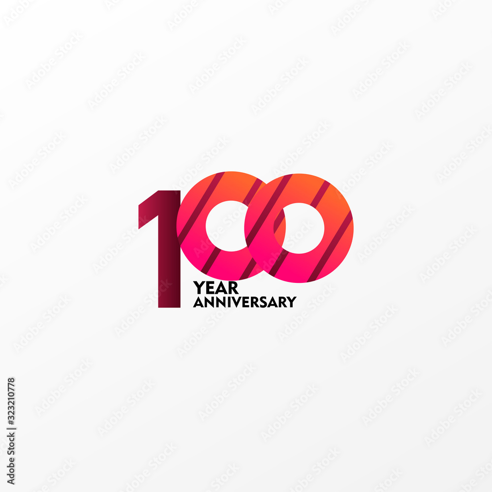 Obraz premium 100 Years Anniversary Celebration Vector Template Design Illustration