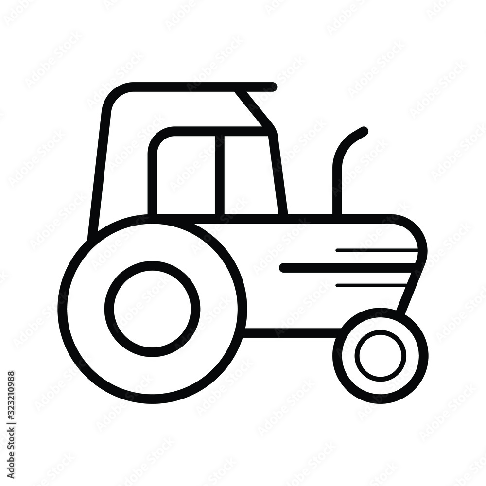 Tractor icon vector illustration photo Tractor icon vector illustration photo