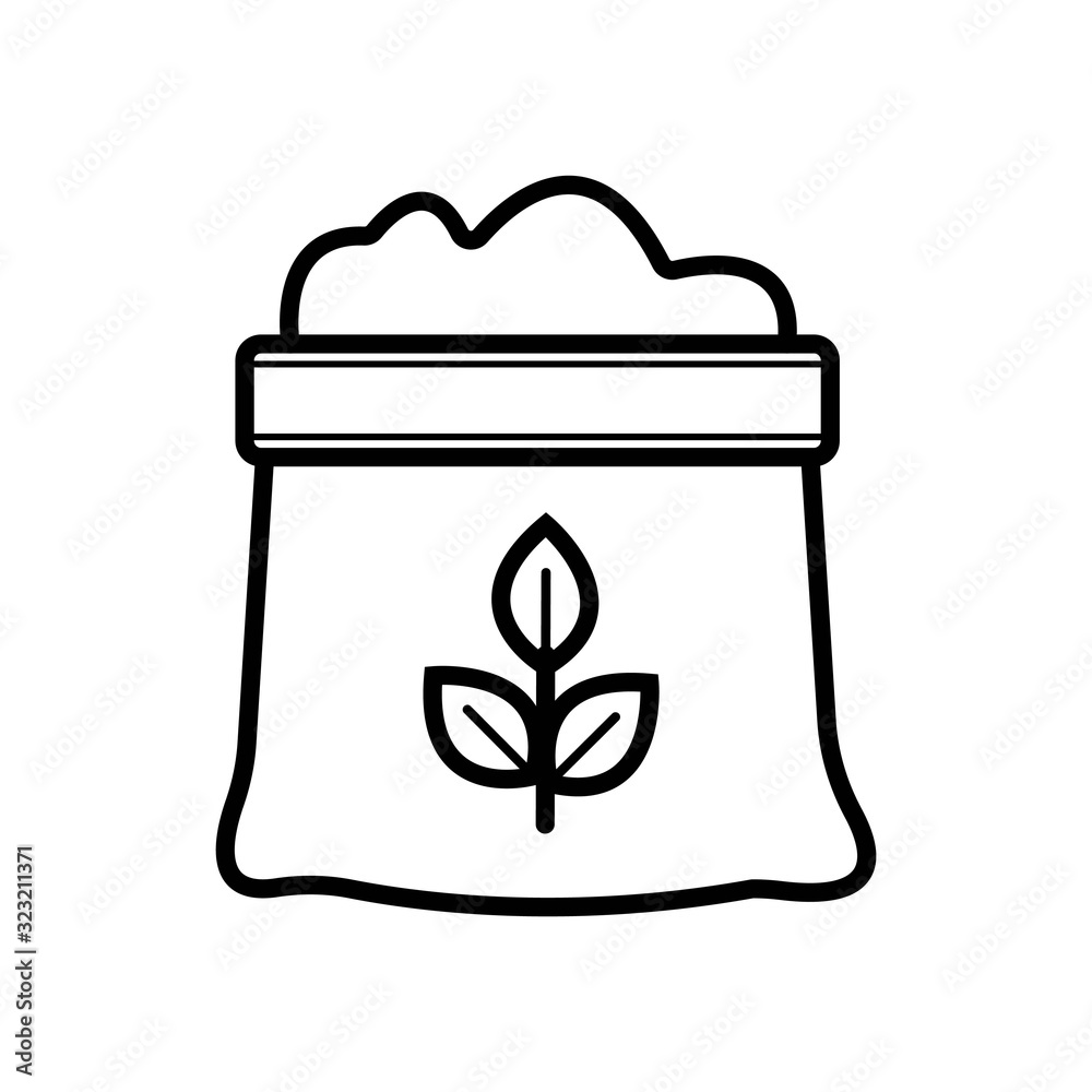 Bag of wheat line and glyph icon, farming Bag of wheat line and glyph icon, farming