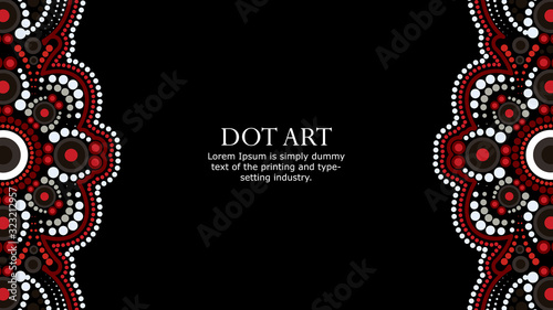 Aboriginal dot art vector banner
