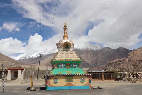 stupa on the road - Ladakh