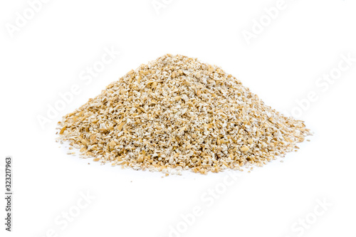 Oat bran isolated on white background