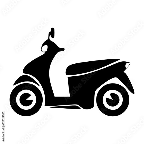 Silhouette of motorcycle yamaha mio
