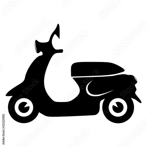 Illustration of a scooter motor yamaha scoopy