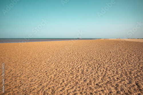 Summer photo of beach and sea landscape.Copy space for your product. 