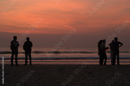 sunset on the beach