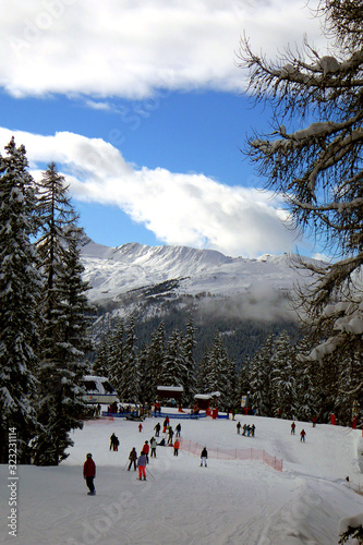 Les Arcs Arc 1800 Paradiski Ski Area Savoie French Alps France