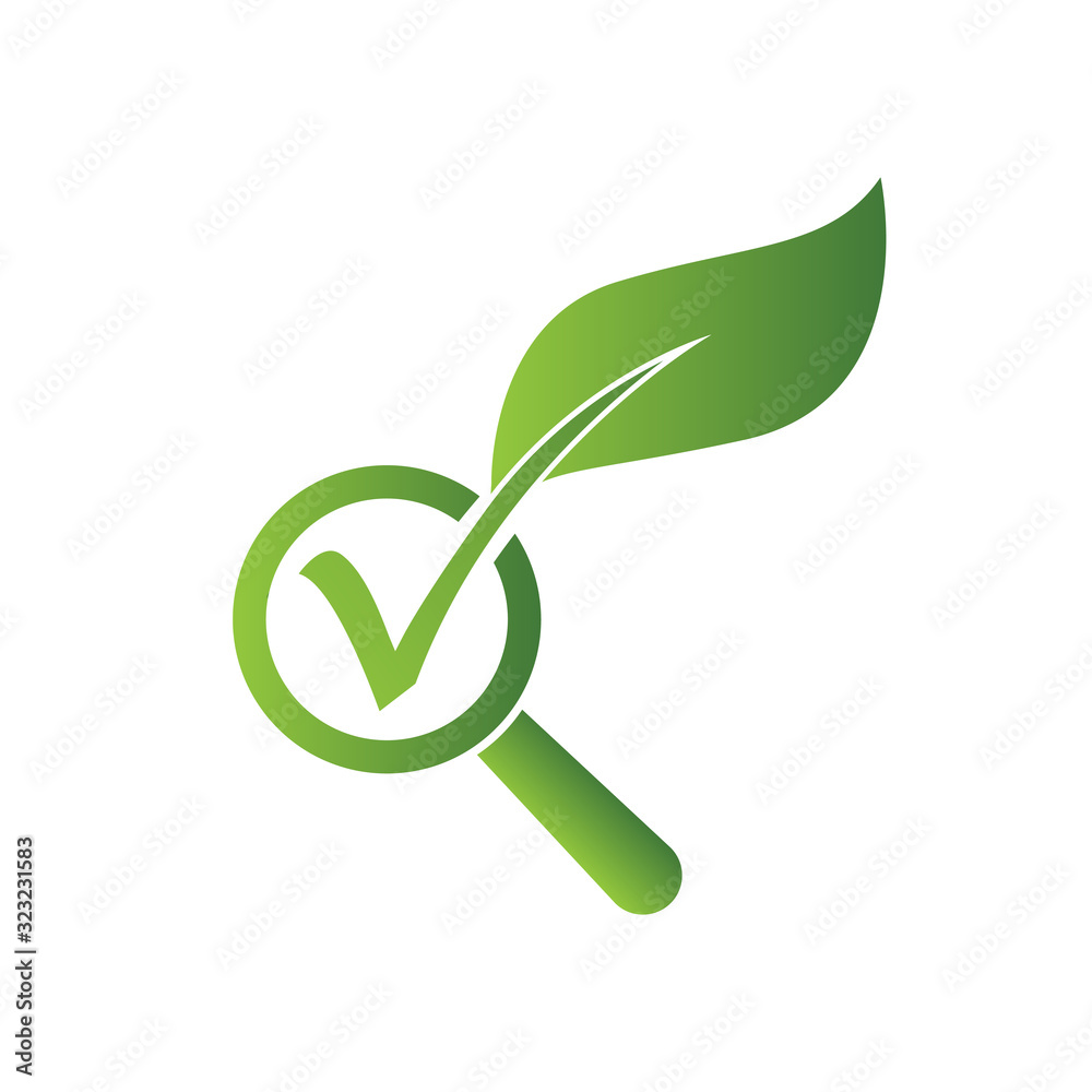 check leaf icon design vector, check wood green check audit icon check leaf icon design vector, check wood green check audit icon
