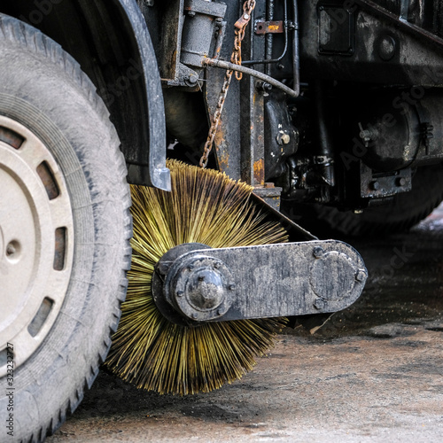 Mosocw, Russia - February, 10, 2020: the image of sweeper in Mosocw, Russia photo