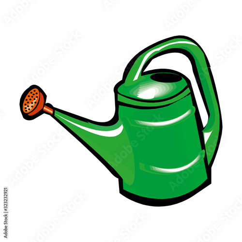 watering can isolated on a white background in EPS10