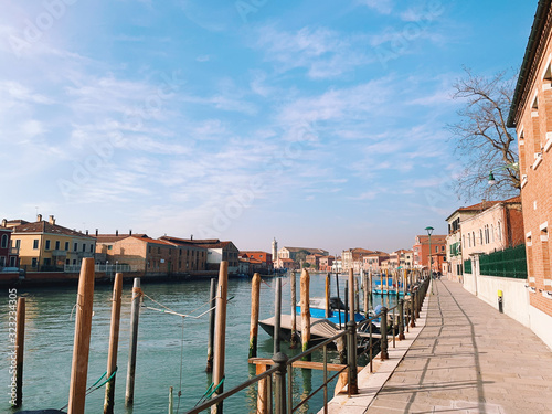 MURANO, ITALY - JANUARY 20, 2020: island of Murano in the lagoon of Venice in Italy