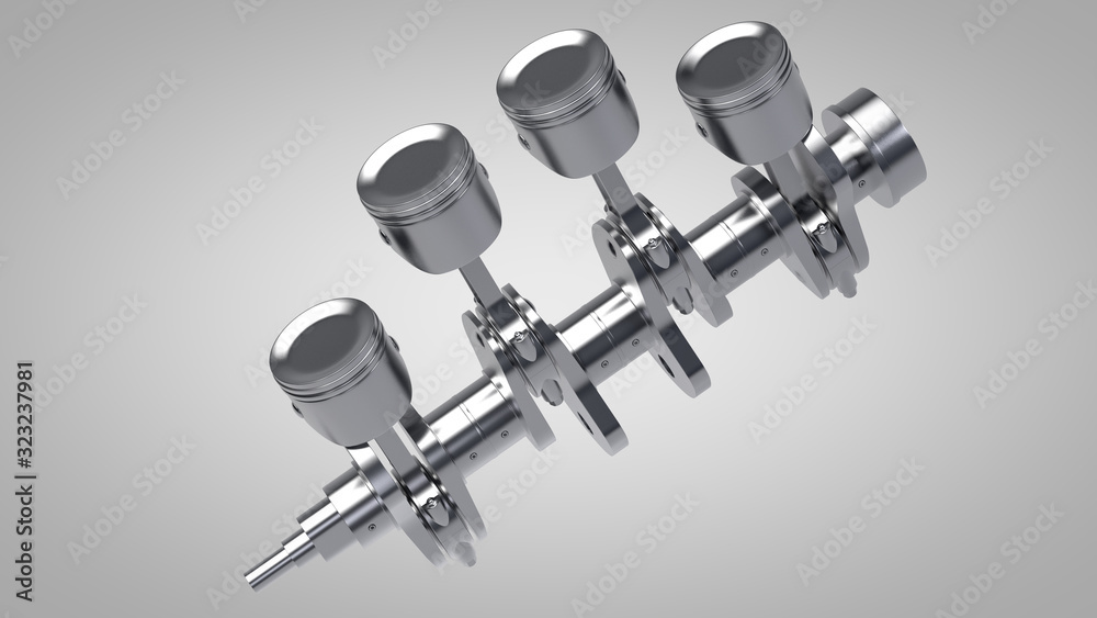3d illustration of car engine. 3d illustration of car engine.