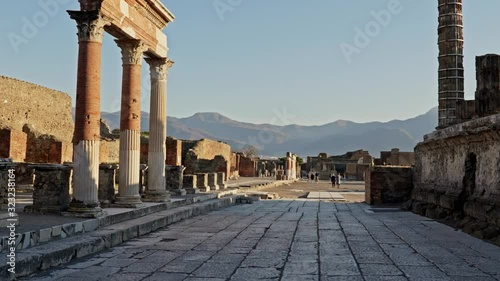 Ruins of famous Pompeii city, Italy