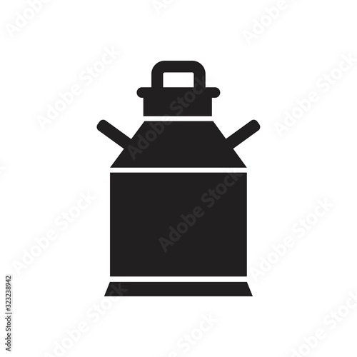 Milk urn, milk jug icon template black color editable. Milk urn, milk jug icon symbol Flat vector illustration for graphic and web design.