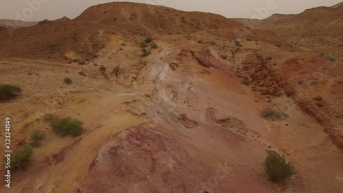 Aerial view of mineral reach colored sand in the Makhtesh HaGadol. DJI-0211-03 photo