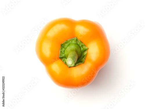 Orange pepper isolated on white background