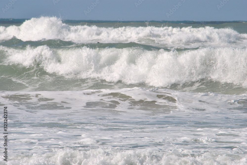 Sea Storm and crashing waves Mediterranean Sea