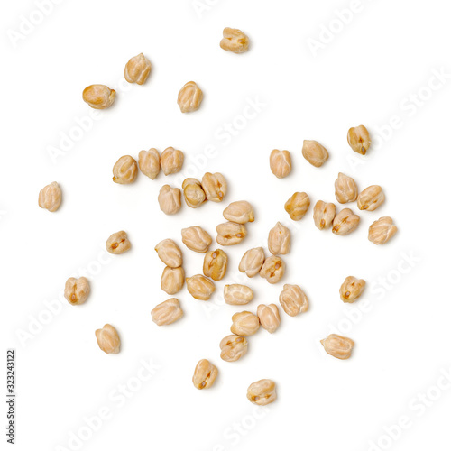 Chickpeas isolated on a white background