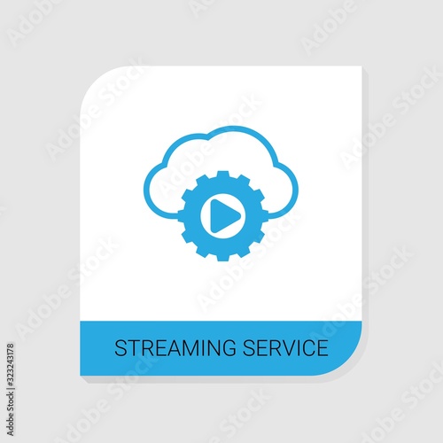 Editable filled Streaming service icon from Video Streaming icons category. Isolated vector Streaming service sign on white background