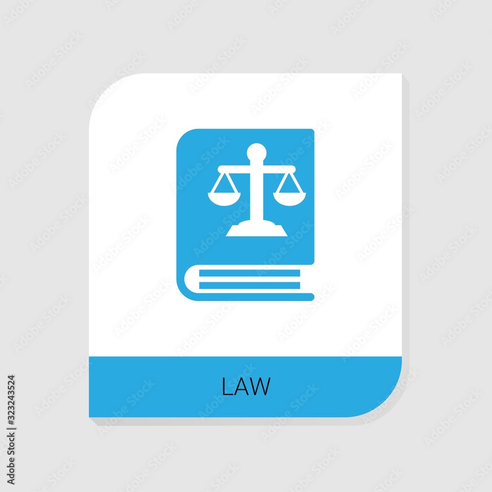 Editable filled Law icon from Accounting icons category. Isolated vector Law sign on white background Editable filled Law icon from Accounting icons category. Isolated vector Law sign on white background