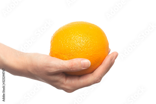 hand with orange