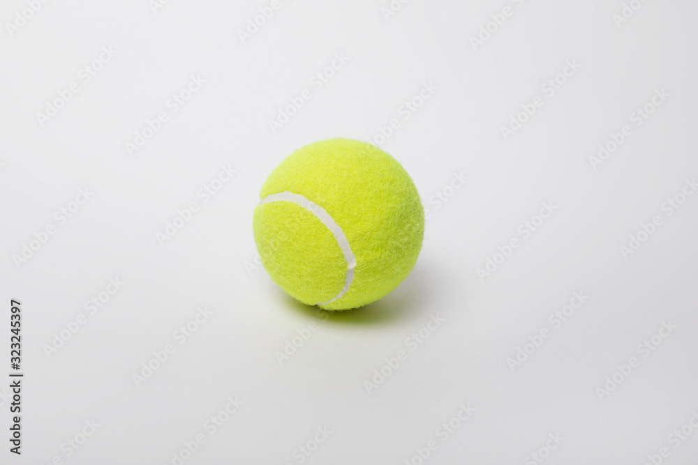  Tennis ball on a white background