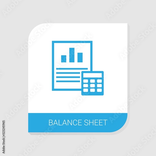 Editable filled Balance Sheet icon from Accounting icons category. Isolated vector Balance Sheet sign on white background