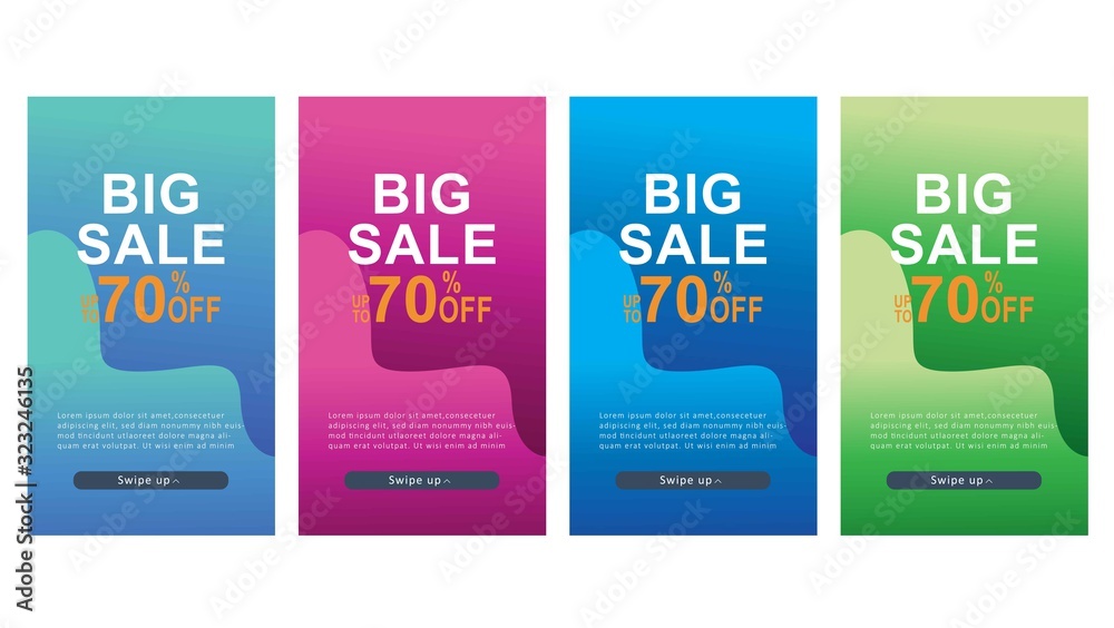 Plakat modern background design for big sale banners, sale banner template, background banners, modern vector design, creative concept, easy to edit and customize