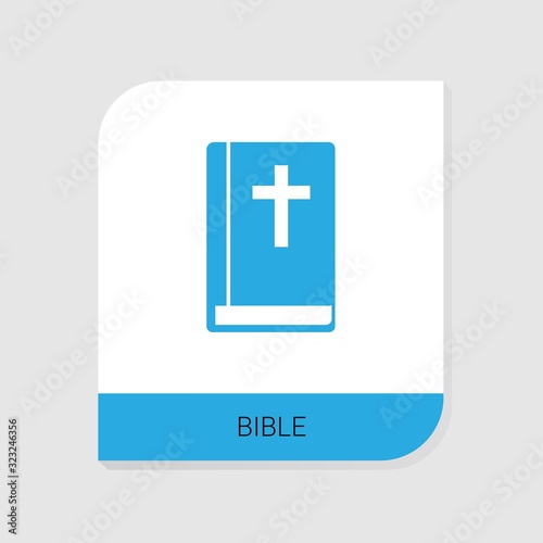 Editable filled Bible icon from Wedding icons category. Isolated vector Bible sign on white background