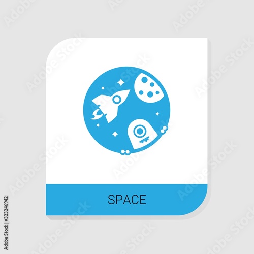 Editable filled space icon from Space Exploration icons category. Isolated vector space sign on white background