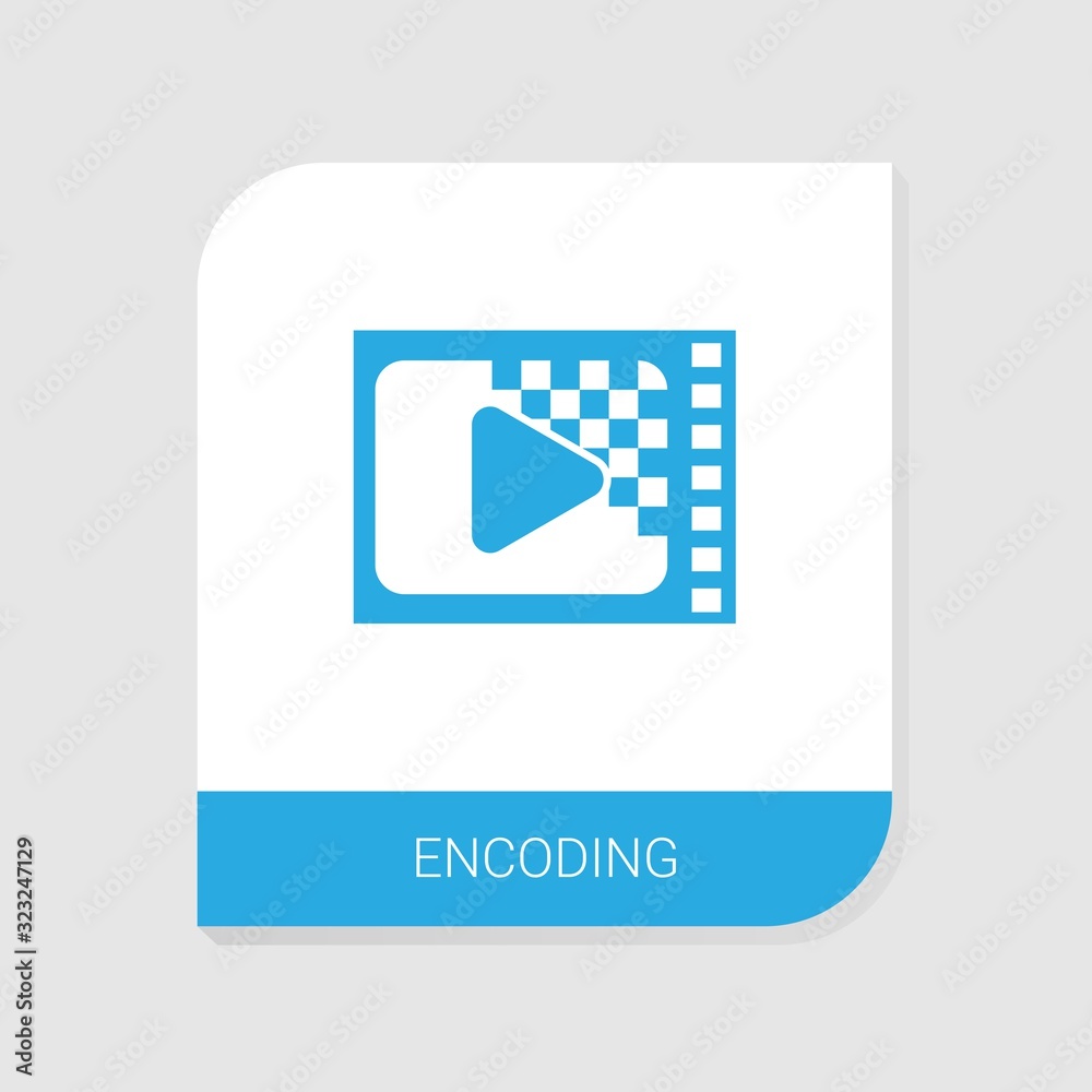 Editable filled Encoding icon from Video Streaming icons category ...