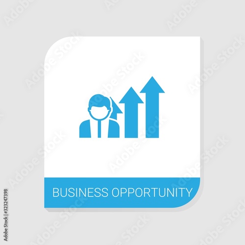 Editable filled Business opportunity icon from Entrepreneurship icons category. Isolated vector Business opportunity sign on white background