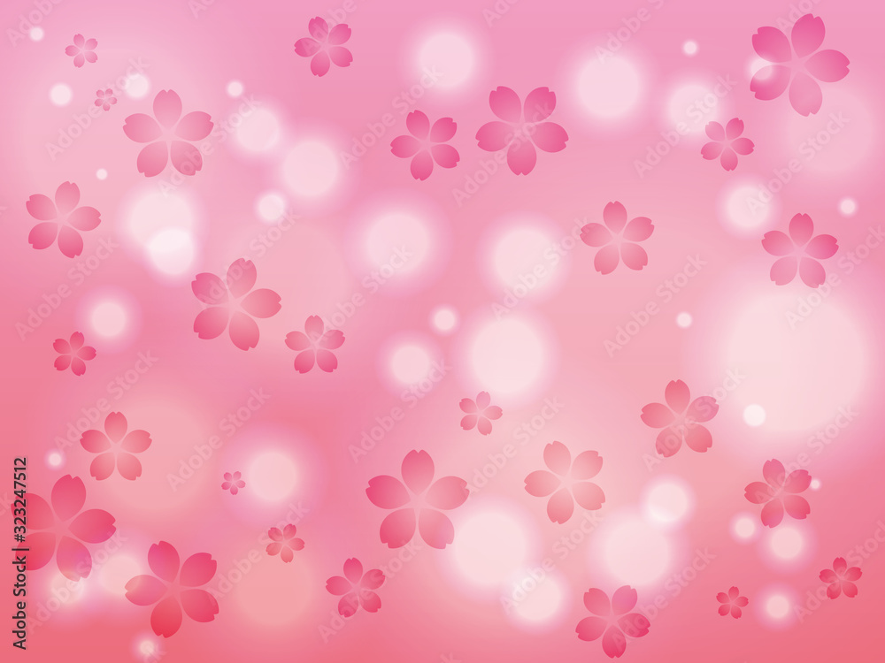 桜の幻想的な背景（ピンク）