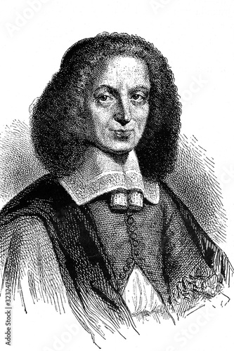 Christiaan Huygens. Dutch physicist  mathematician  astronomer and inventor. 1629-1695. Antique illustration. 1883.